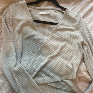 Dusty blue long sleeve from Abercrombie & Fitch